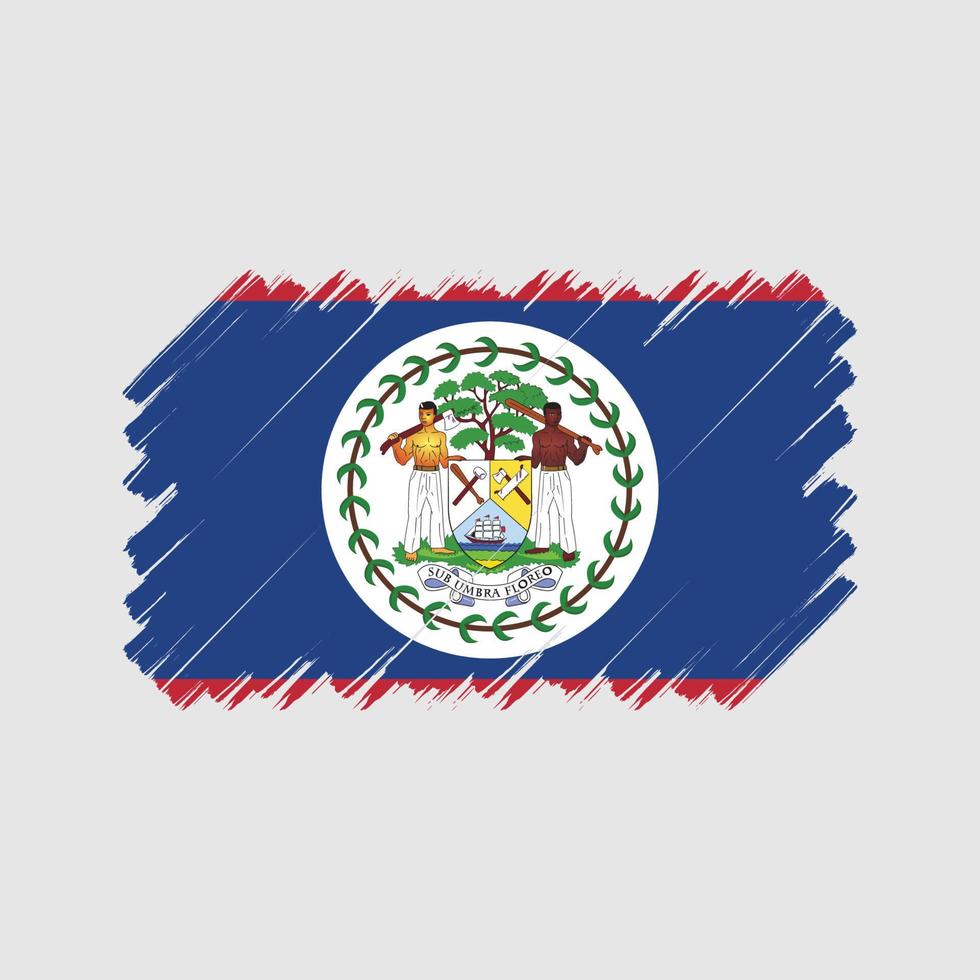 Belize Flag Brush. National Flag vector