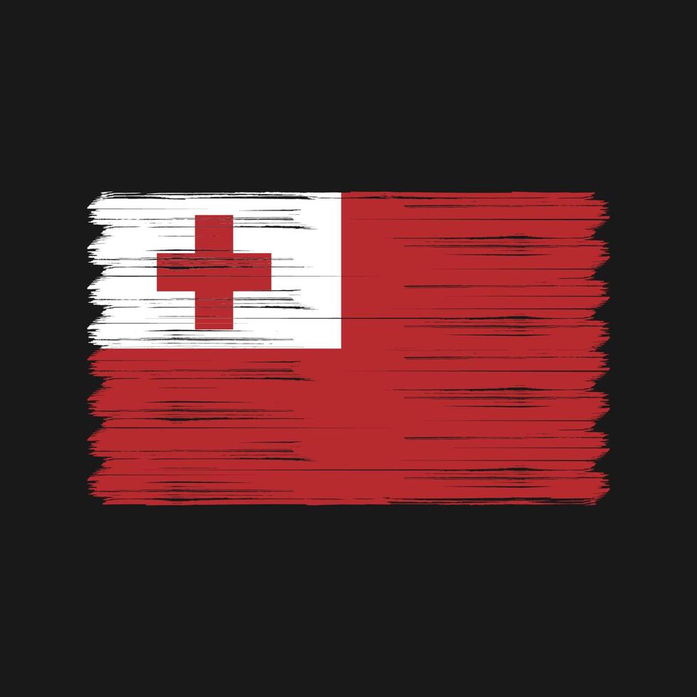 Tonga Flag Brush. National Flag vector