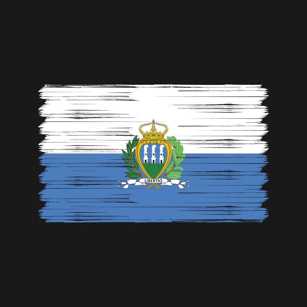 cepillo de bandera de san marino. bandera nacional vector