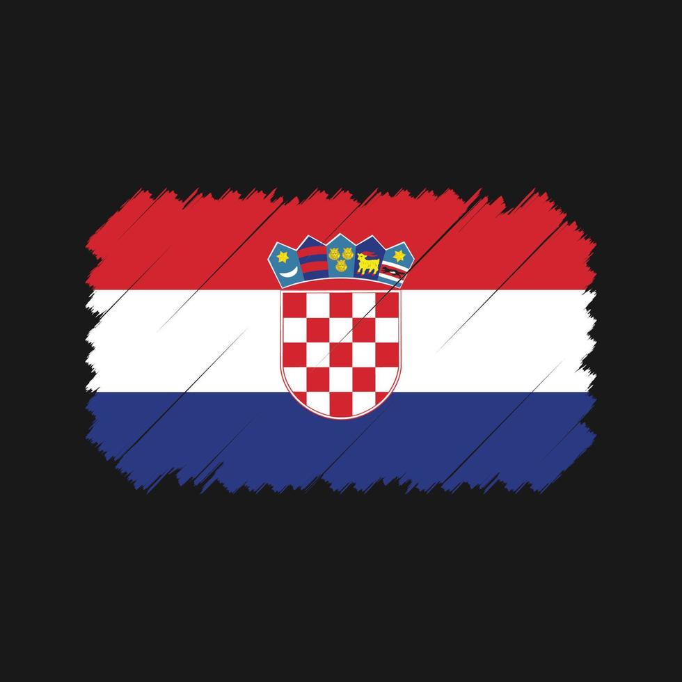 Croatia Flag Brush Vector. National Flag vector