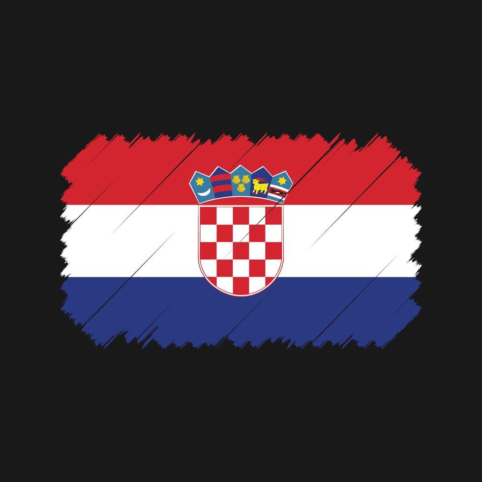 Croatia Flag Brush Vector. National Flag vector