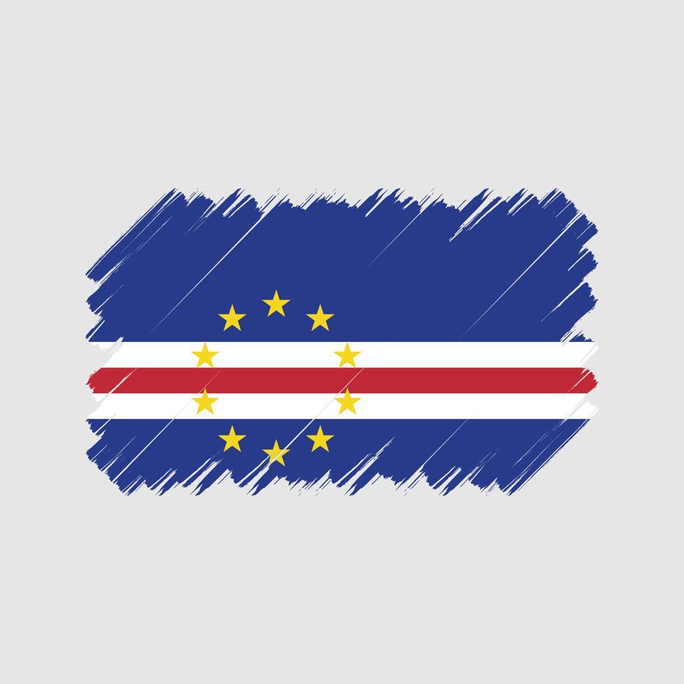 pincel de bandera de cabo verde. bandera nacional vector