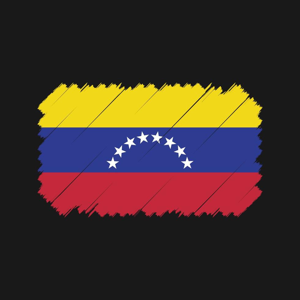 vector de pincel de bandera de venezuela. bandera nacional