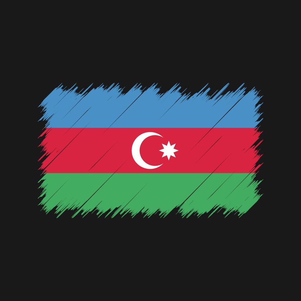 Azerbaijan Flag Brush Strokes. National Flag vector