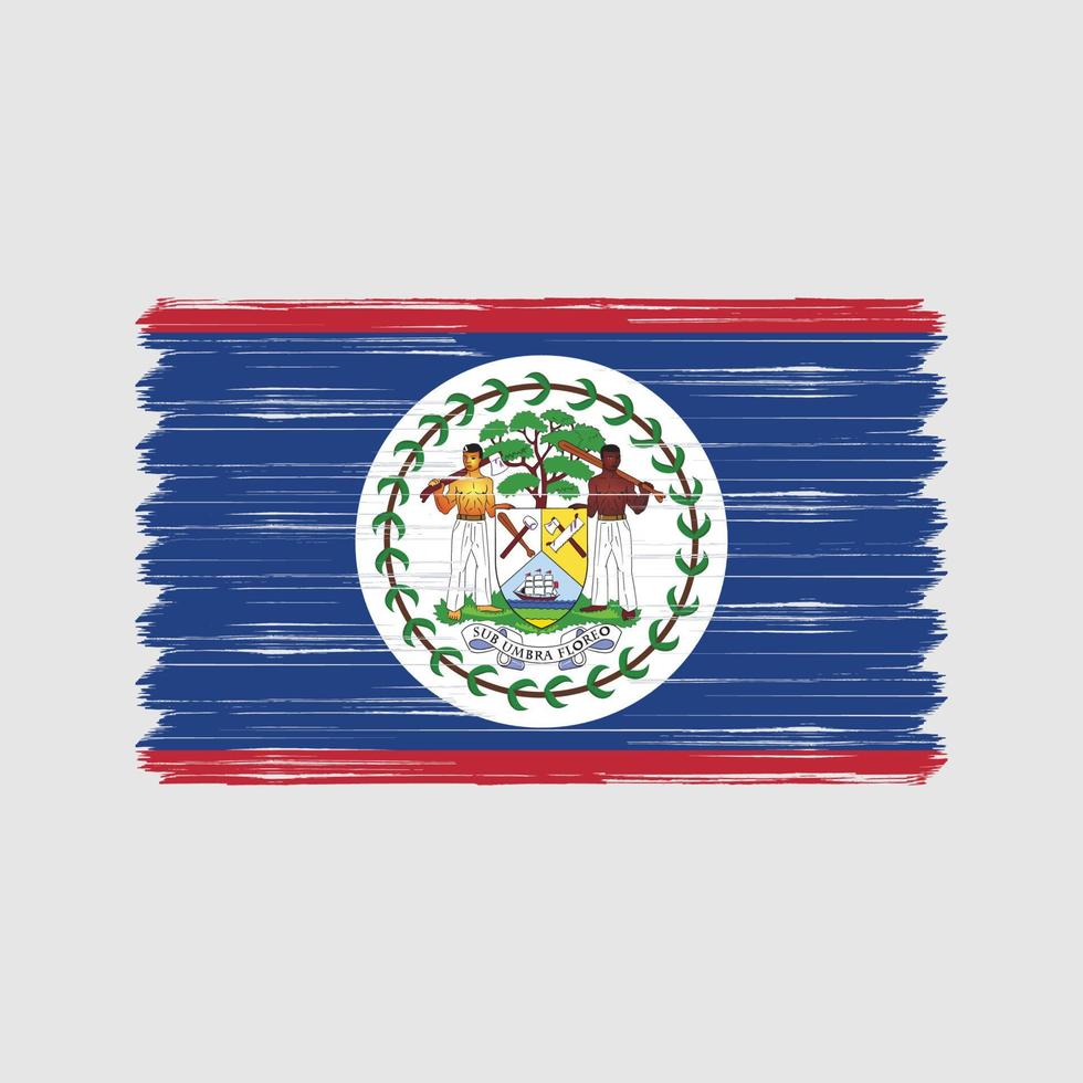 Belize Flag Brush. National Flag vector