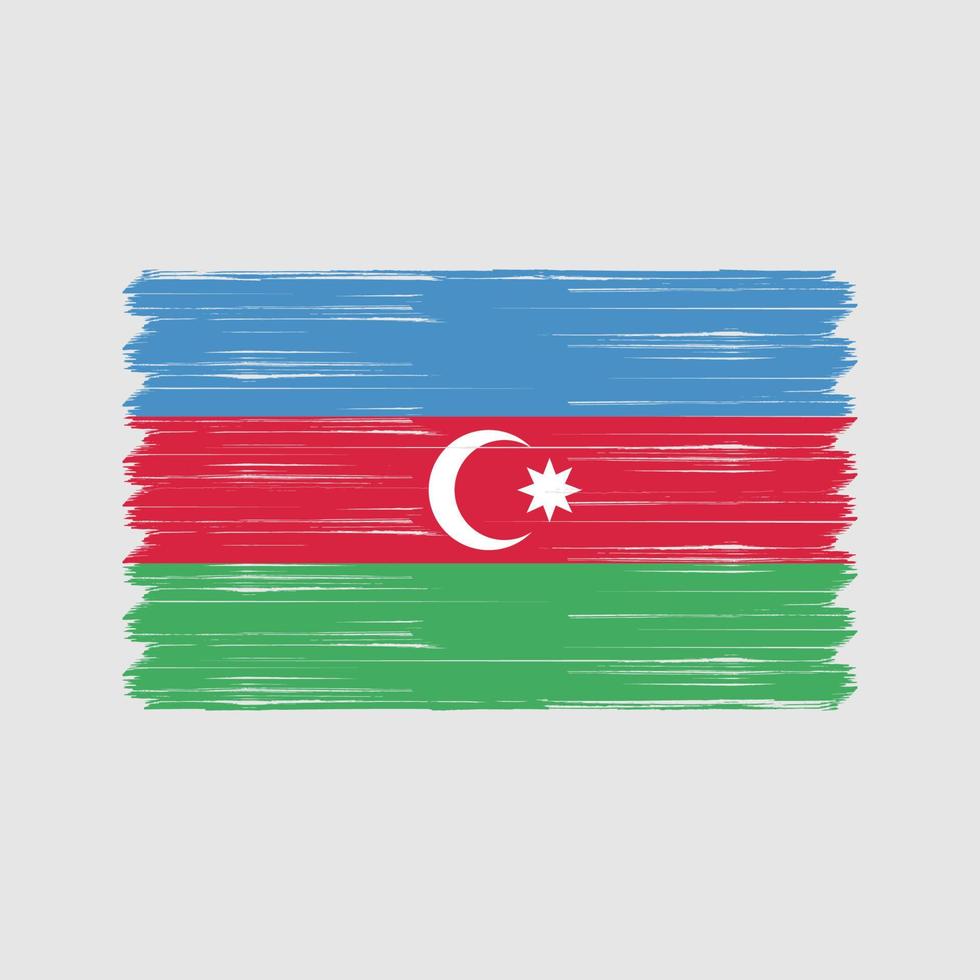 pincel de bandera de azerbaiyán. bandera nacional vector