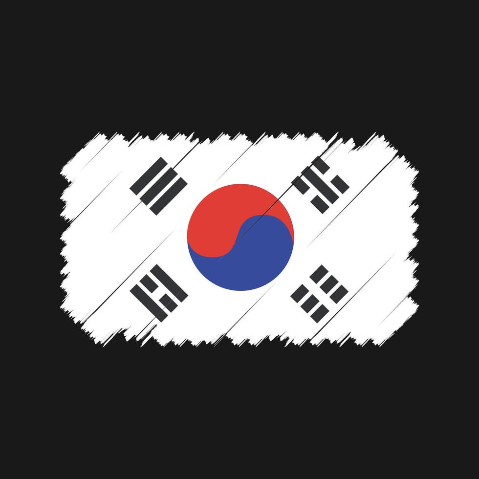 South Korea Flag Brush Vector. National Flag vector