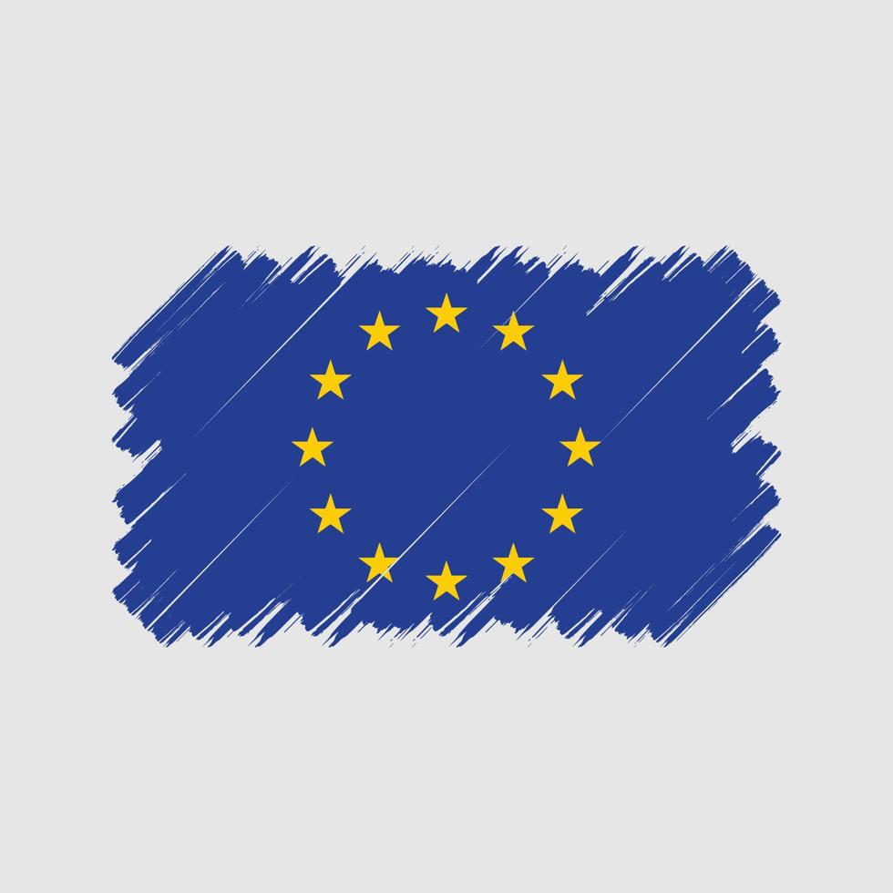 European Flag Brush. National Flag vector