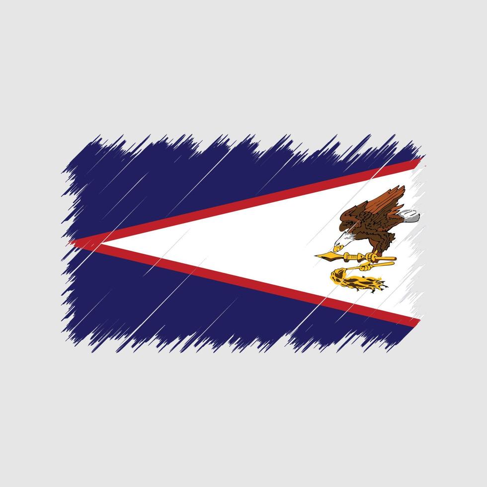 American Samoa Flag Brush Strokes. National Flag vector