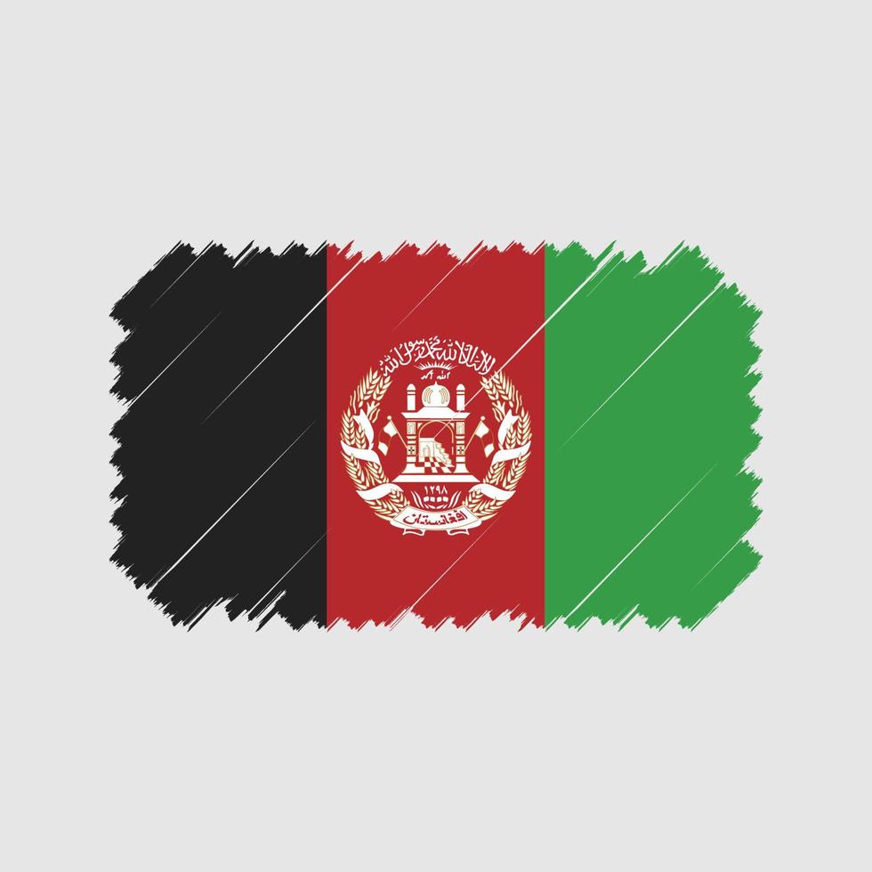 vector de pincel de bandera de afganistán. bandera nacional