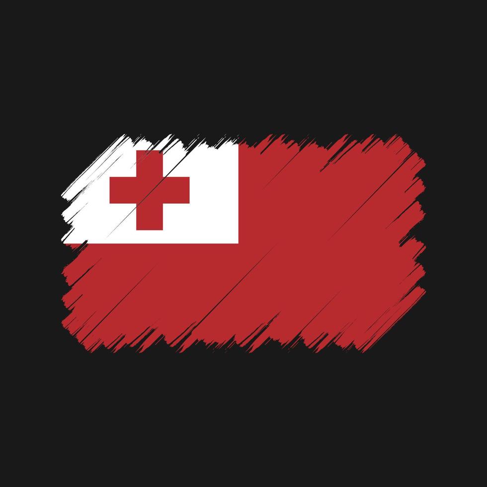 Tonga Flag Brush. National Flag vector
