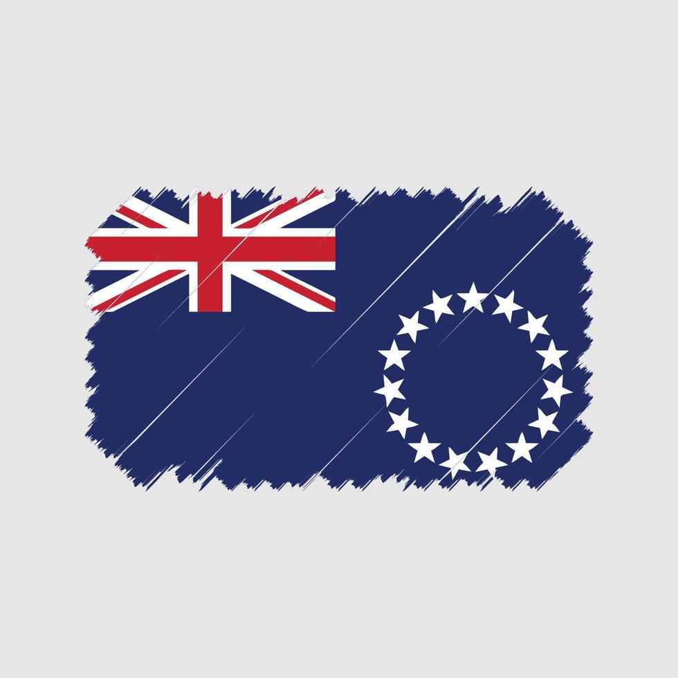 Cook Islands Flag Brush Vector. National Flag vector