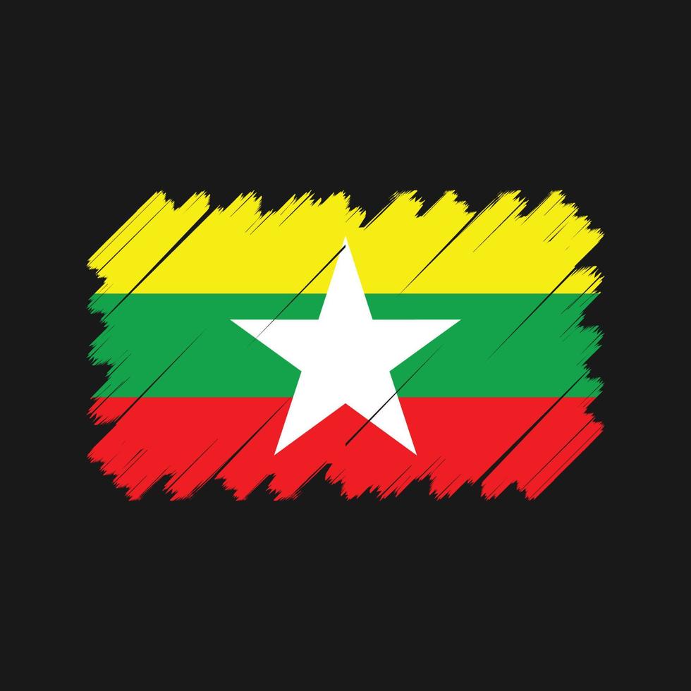 vector de la bandera de myanmar. bandera nacional