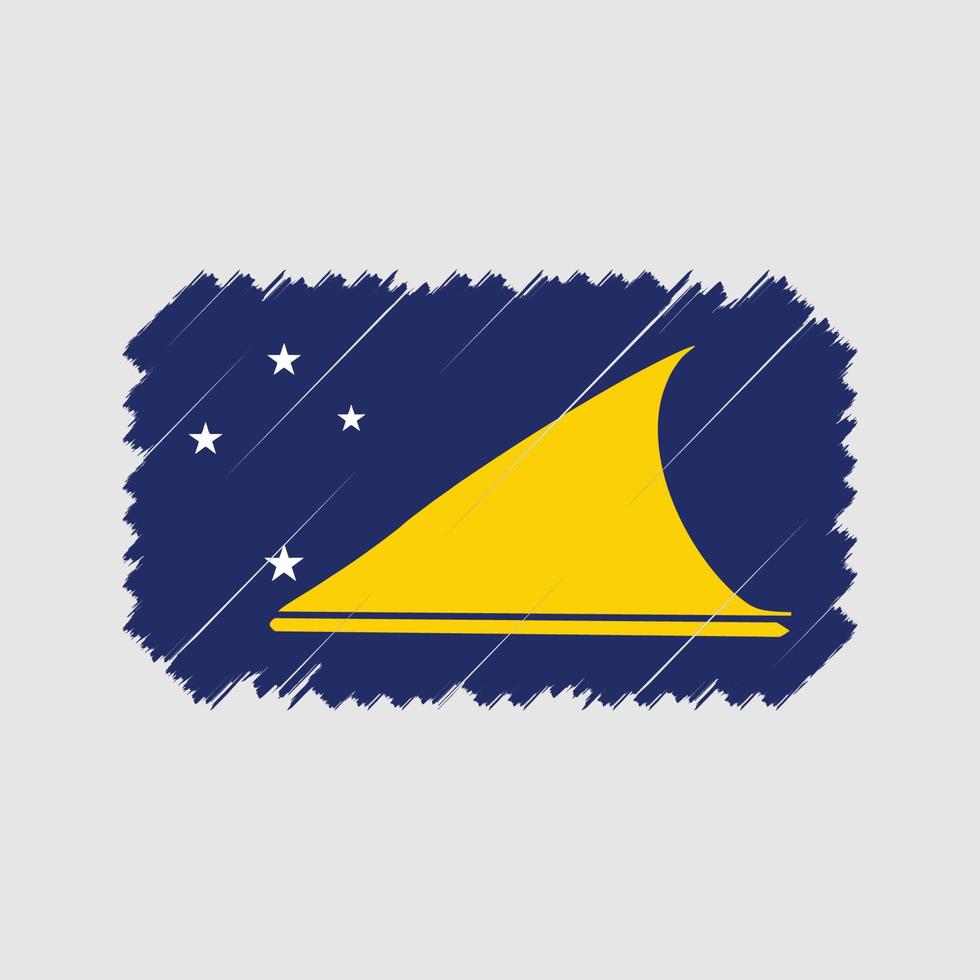 vector de pincel de bandera de tokelau. bandera nacional
