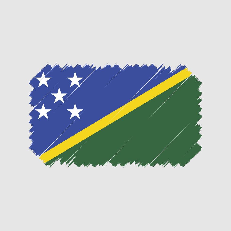 vector de pincel de bandera de las islas salomón. bandera nacional