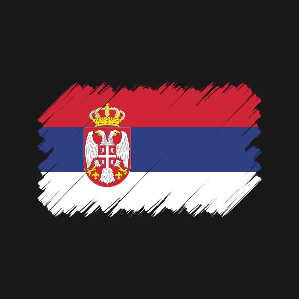 Serbia Flag Brush. National Flag vector