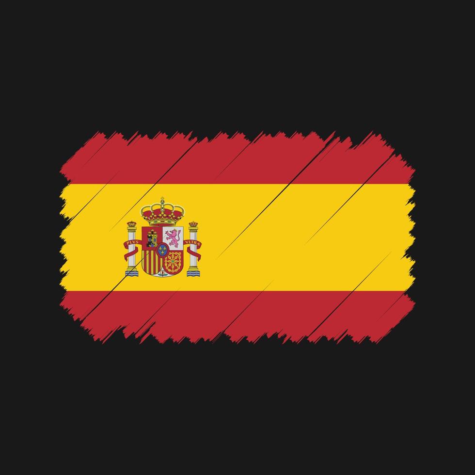 vector de pincel de bandera de españa. bandera nacional