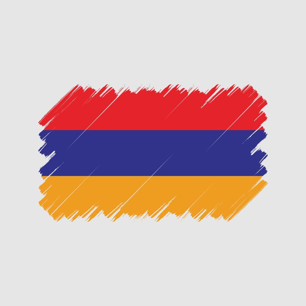 pincel de bandera de armenia. bandera nacional vector