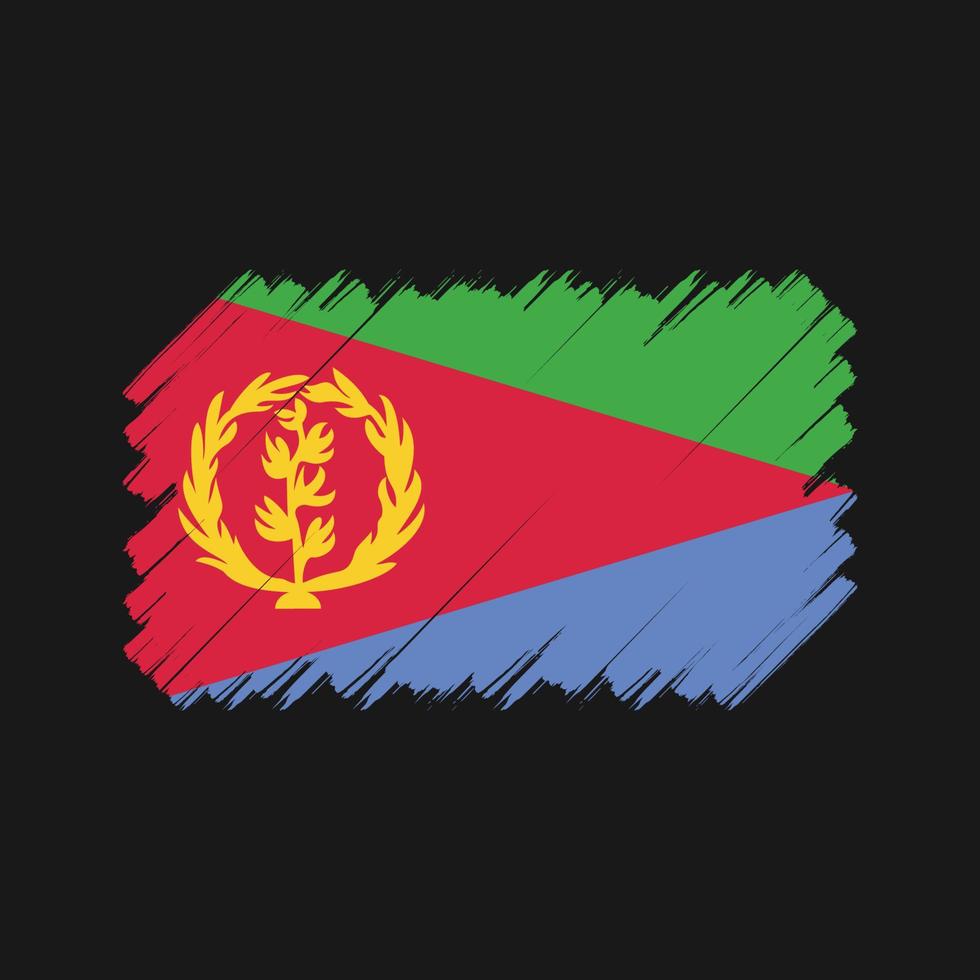 Eritrea Flag Brush. National Flag vector