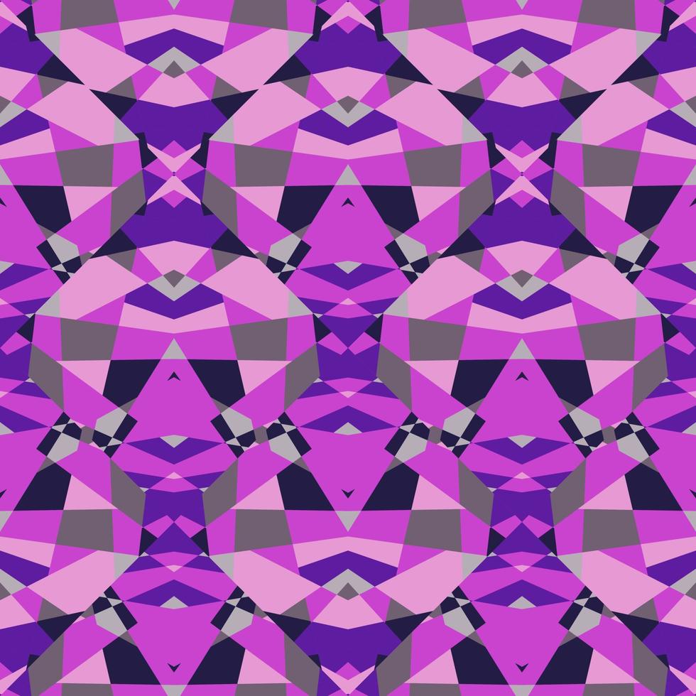 Kaleidoscope seamless pattern. Decorative abstract mosaic ornament. vector