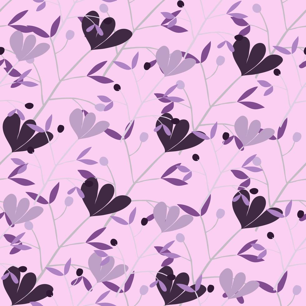 Cute flower seamless pattern. Abstract floral endless wallpaper. Creative botanical background. vector
