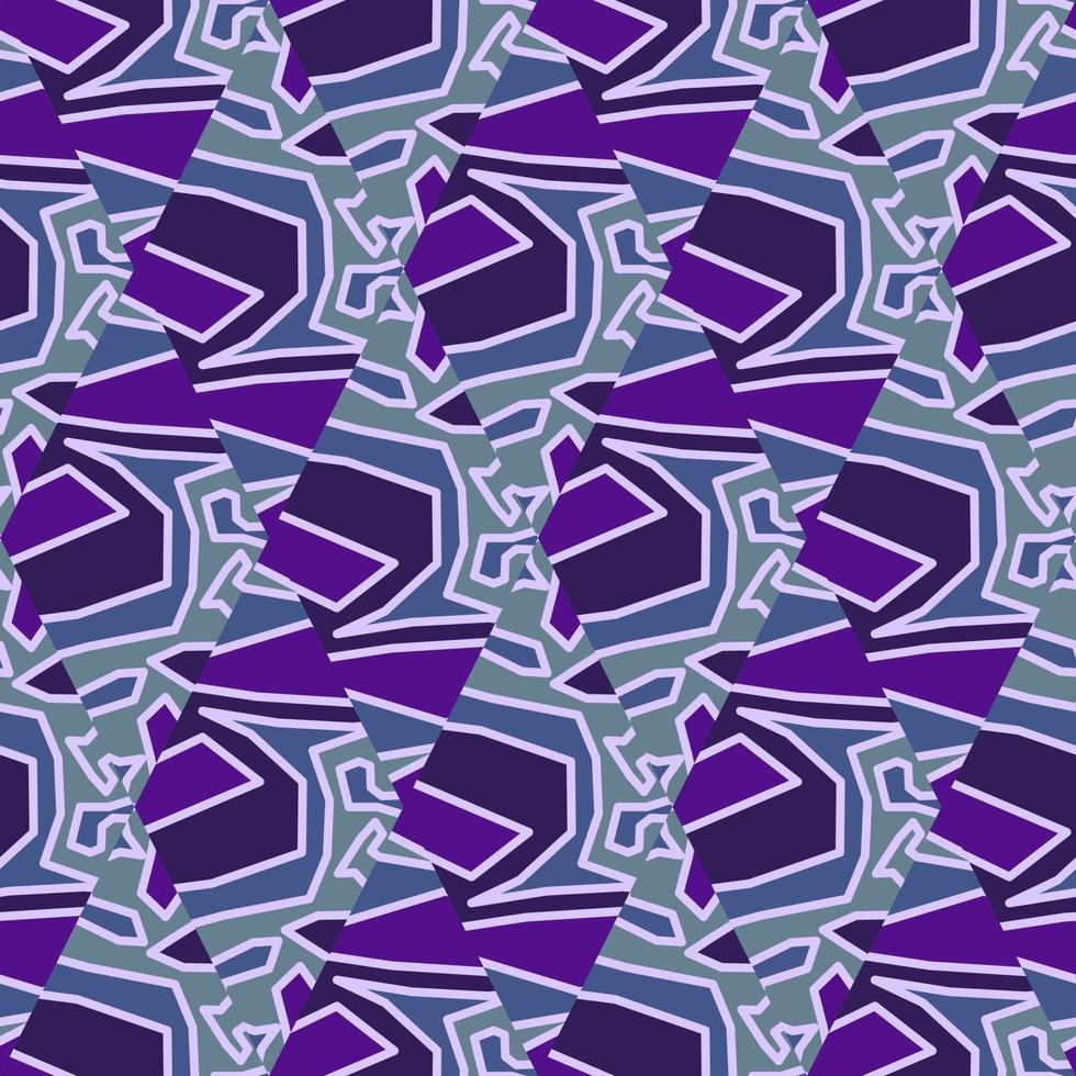 Creative labyrinth mosaic wallpaper. Geometric maze seamless pattern. Hand drawn line background in doodle style. vector
