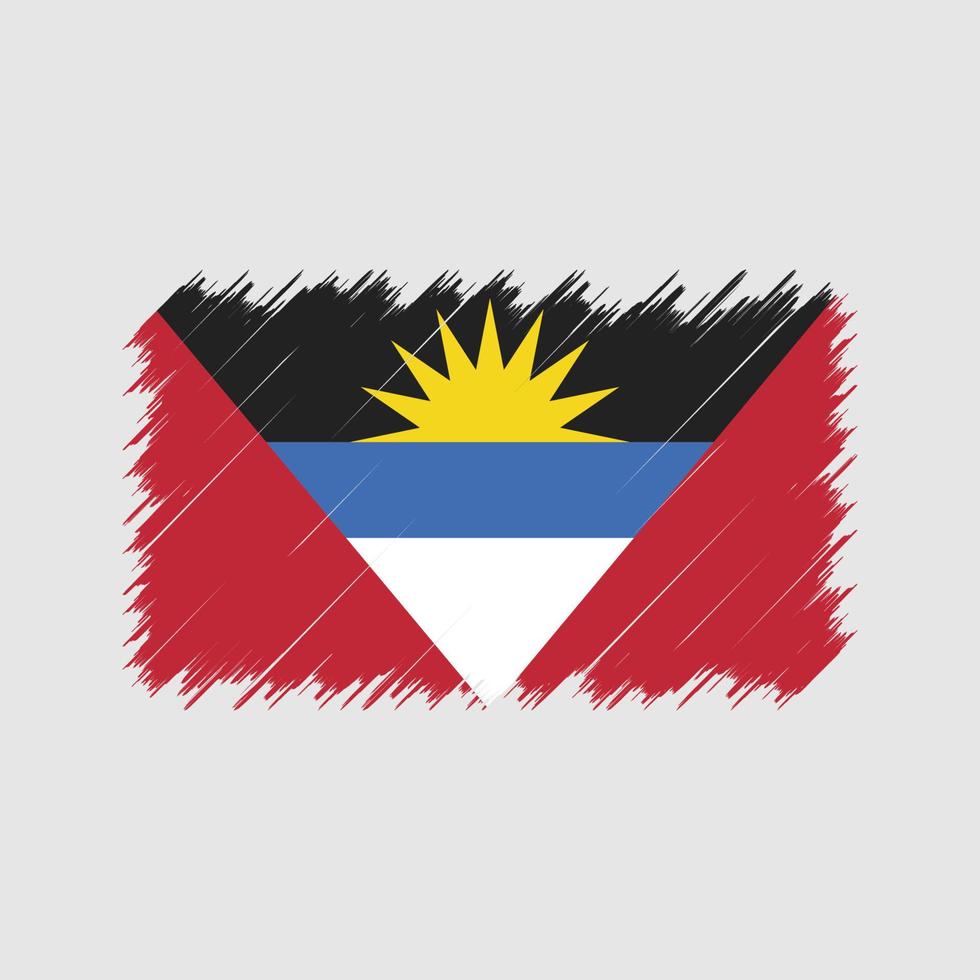 trazos de pincel de bandera de antigua y barbuda. bandera nacional vector