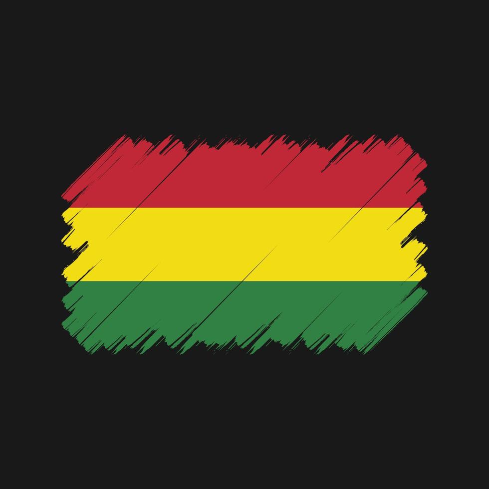 cepillo de la bandera de bolivia. bandera nacional vector