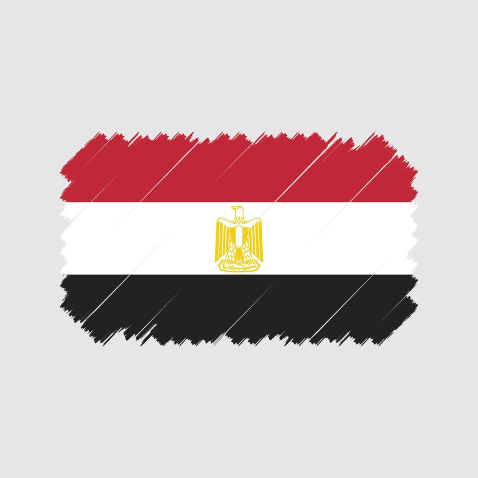 vector de pincel de bandera de egipto. bandera nacional