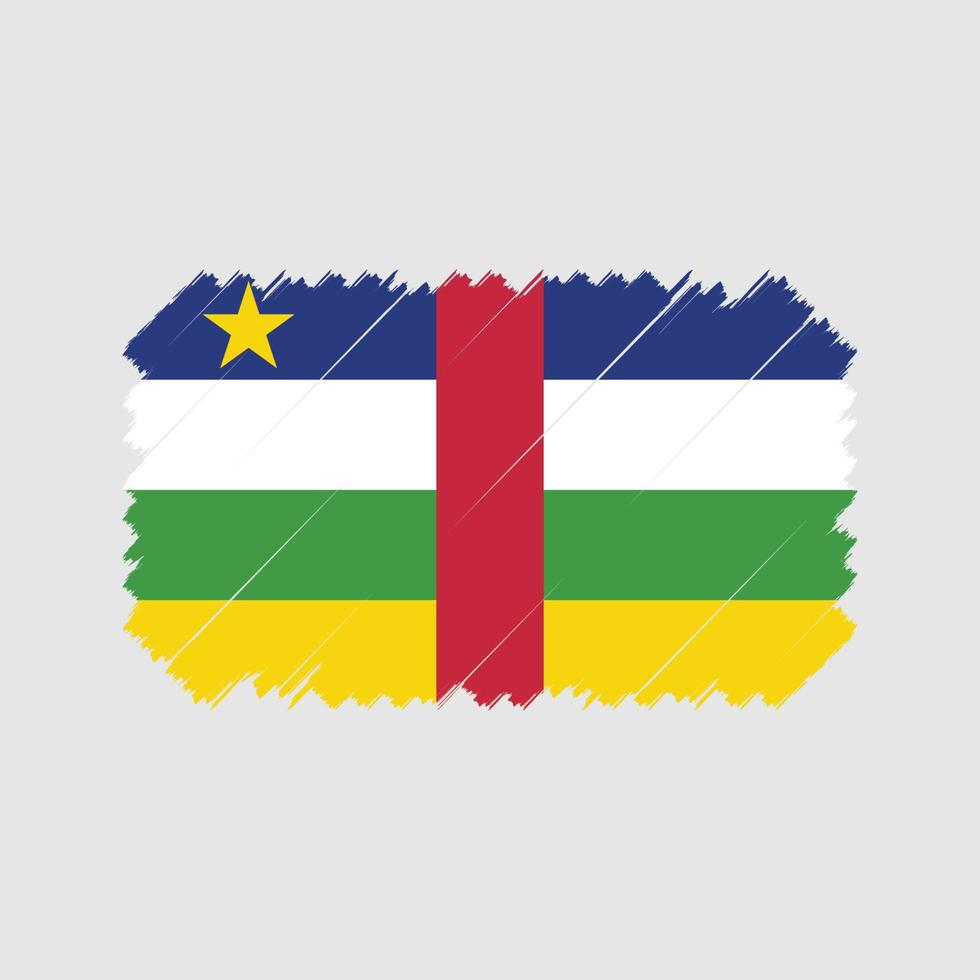 vector de pincel de bandera centroafricana. bandera nacional