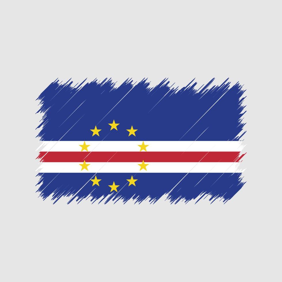 trazos de pincel de bandera de cabo verde. bandera nacional vector