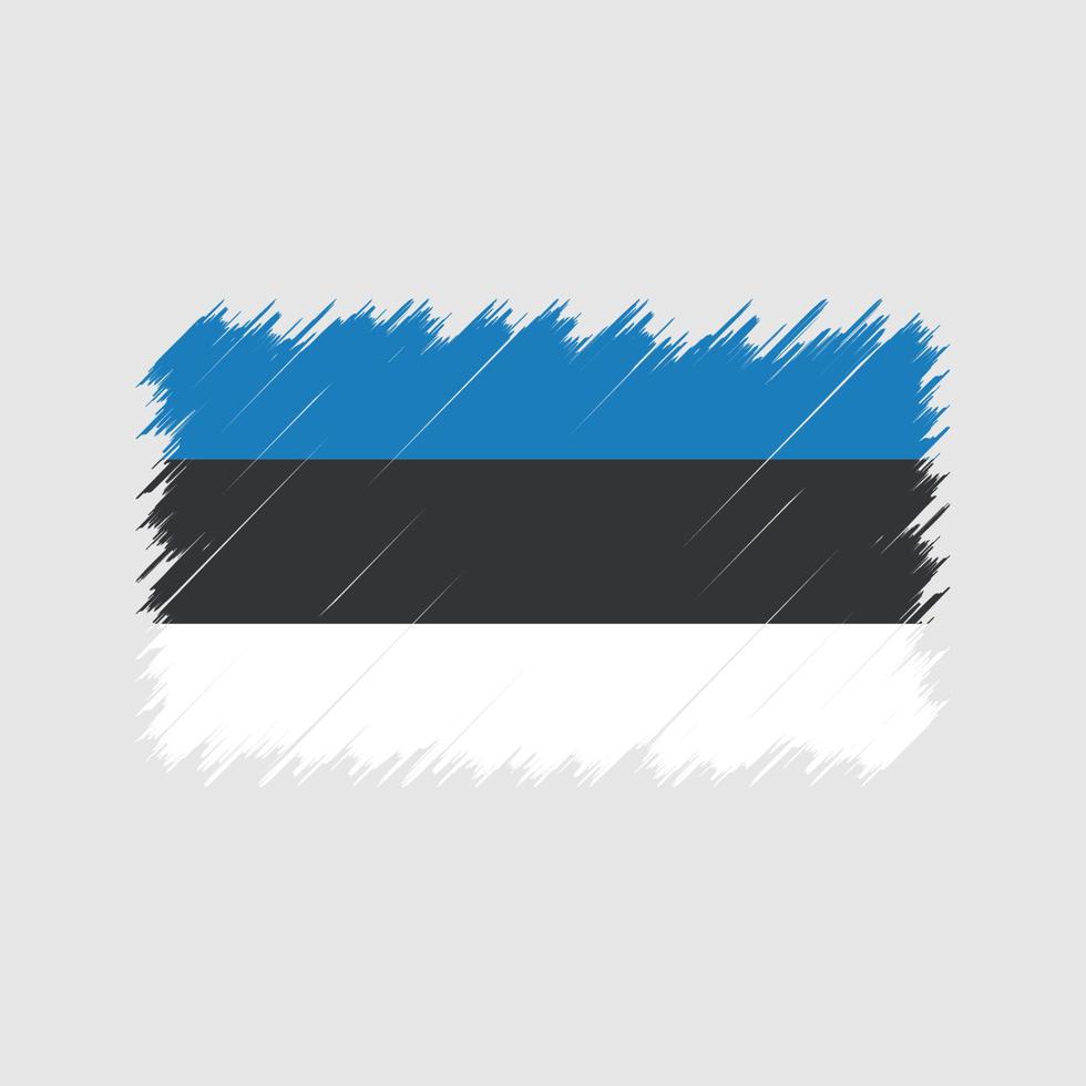 Estonia Flag Brush Strokes. National Flag vector