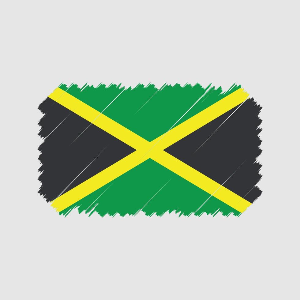 Jamaica Flag Brush Vector. National Flag vector