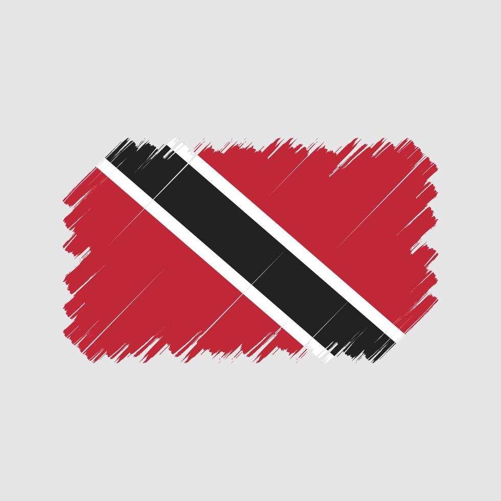 pincel de bandera de trinidad y tobago. bandera nacional vector