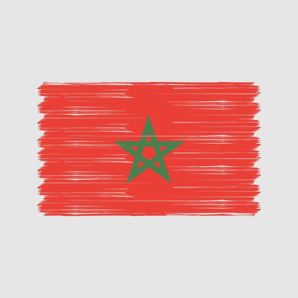 cepillo de bandera de marruecos. bandera nacional vector