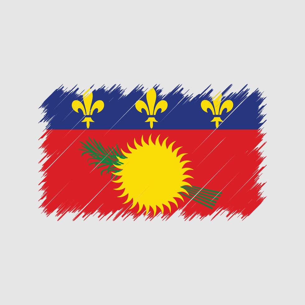 Guadeloupe Flag Brush Strokes. National Flag vector