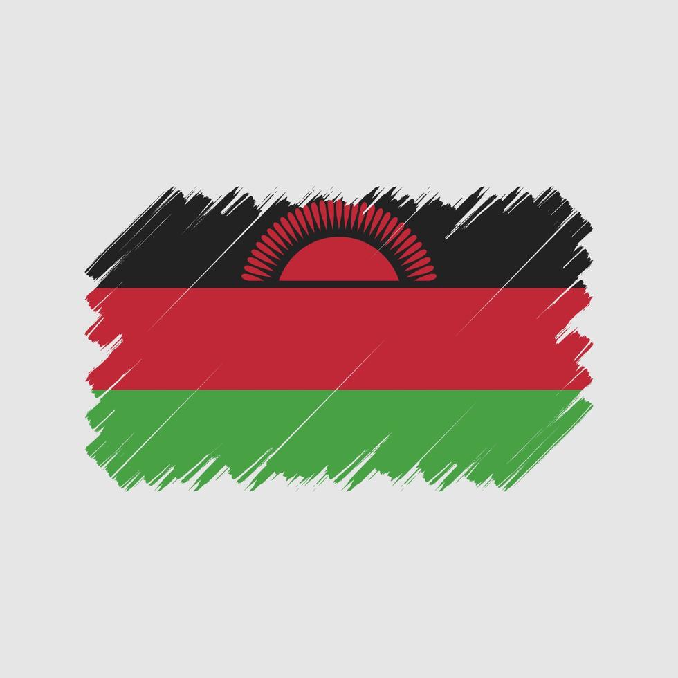 Malawi Flag Brush. National Flag vector