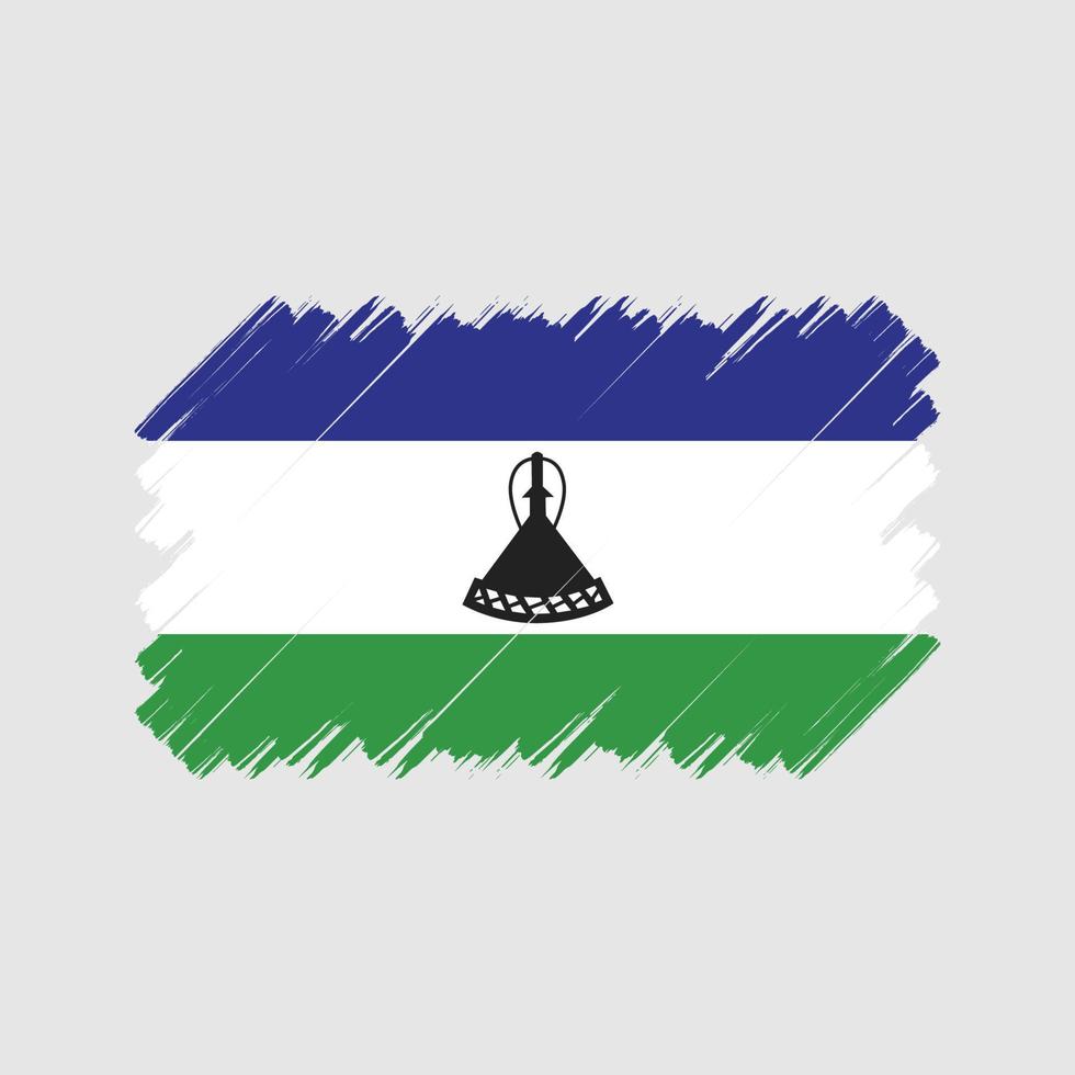 cepillo de bandera de lesotho. bandera nacional vector