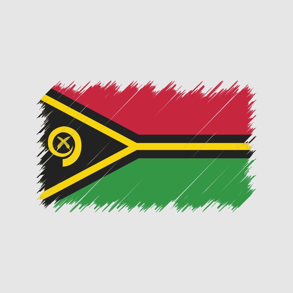 Vanuatu Flag Brush Strokes. National Flag vector