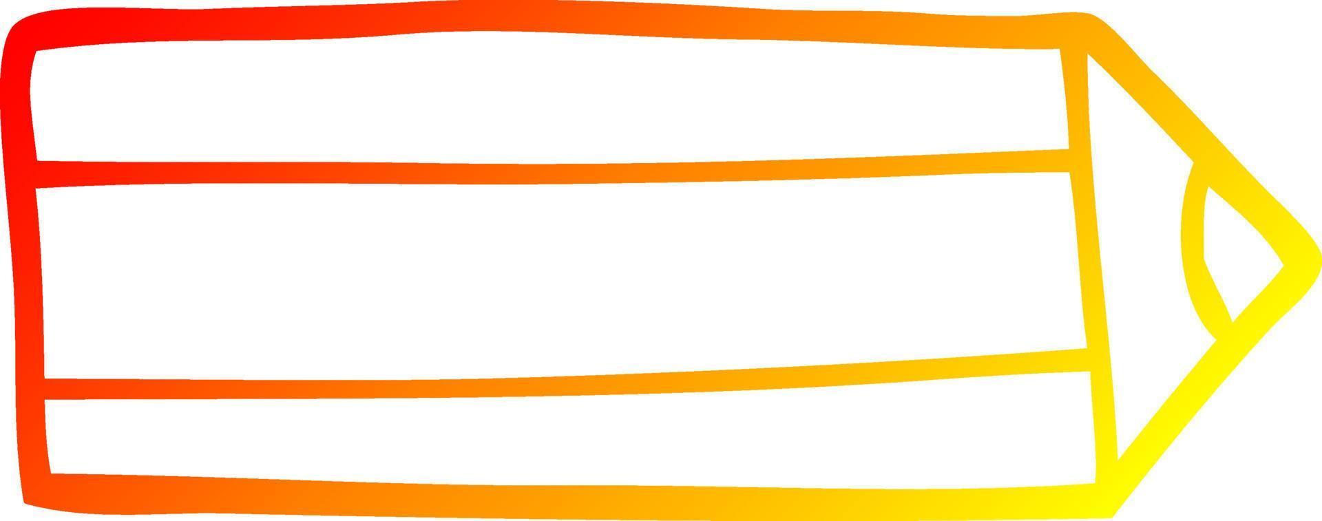 warm gradient line drawing cartoon colored pencil vector
