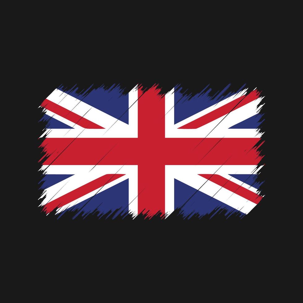 United Kingdom Flag Brush Strokes. National Flag vector