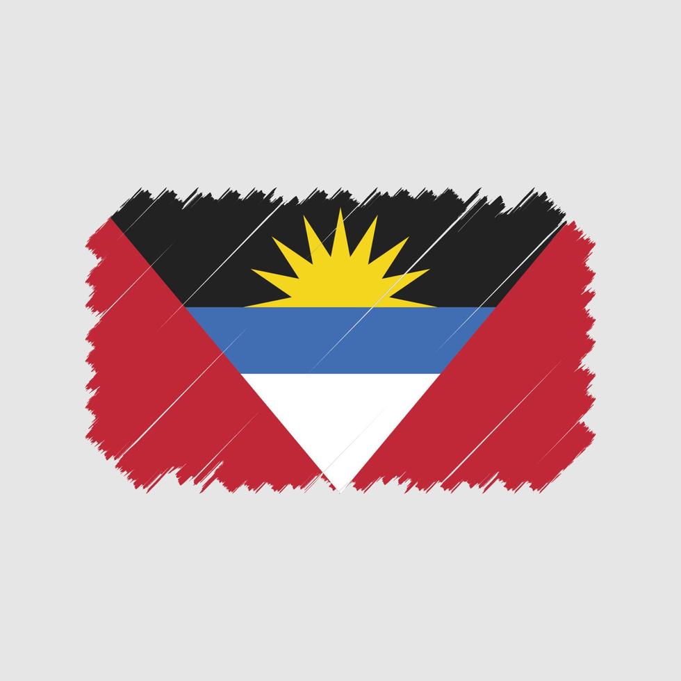vector de pincel de bandera de antigua y barbuda. bandera nacional
