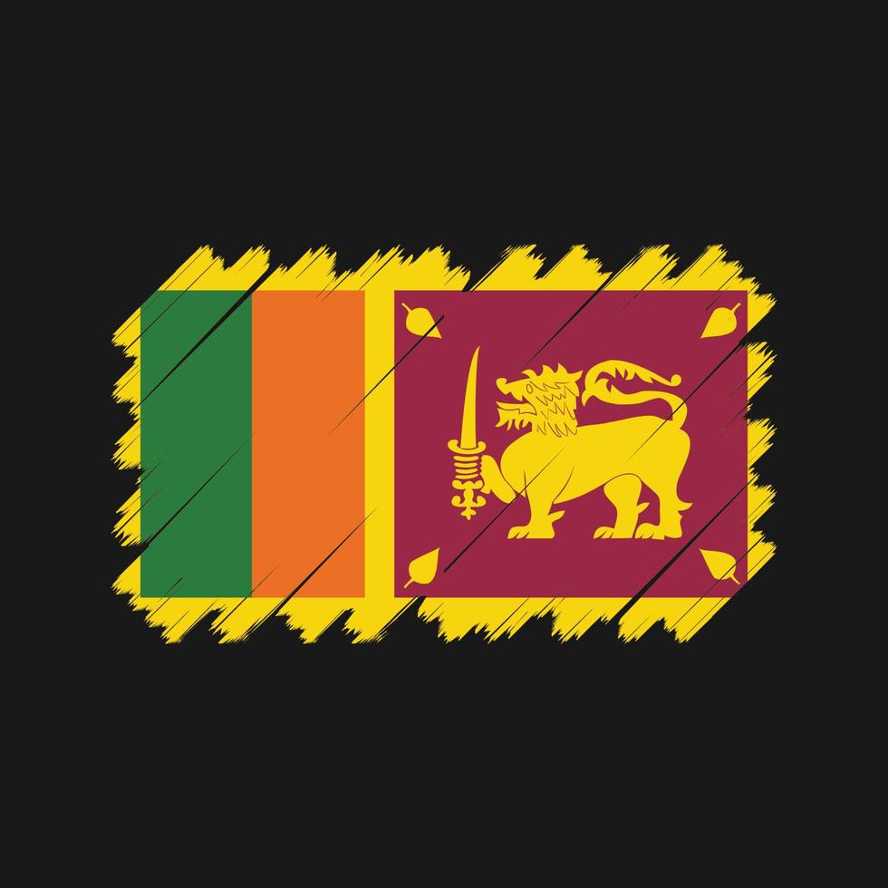 vector de la bandera de sri lanka. bandera nacional