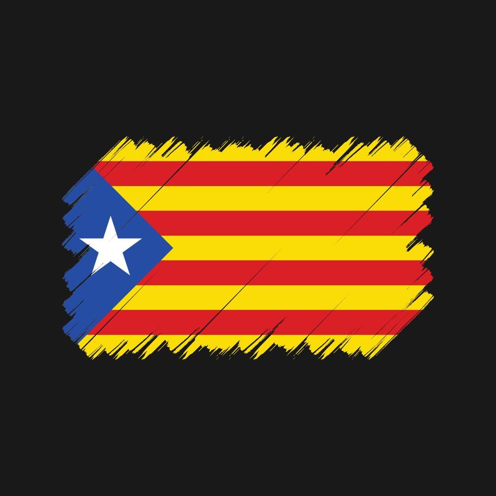 cepillo de la bandera de cataluña. bandera nacional vector