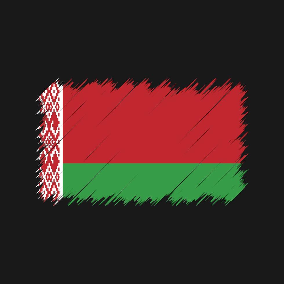 trazos de pincel de la bandera de Bielorrusia. bandera nacional vector