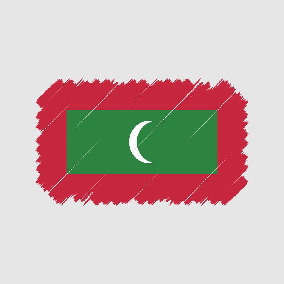 Maldives Flag Brush Vector. National Flag vector