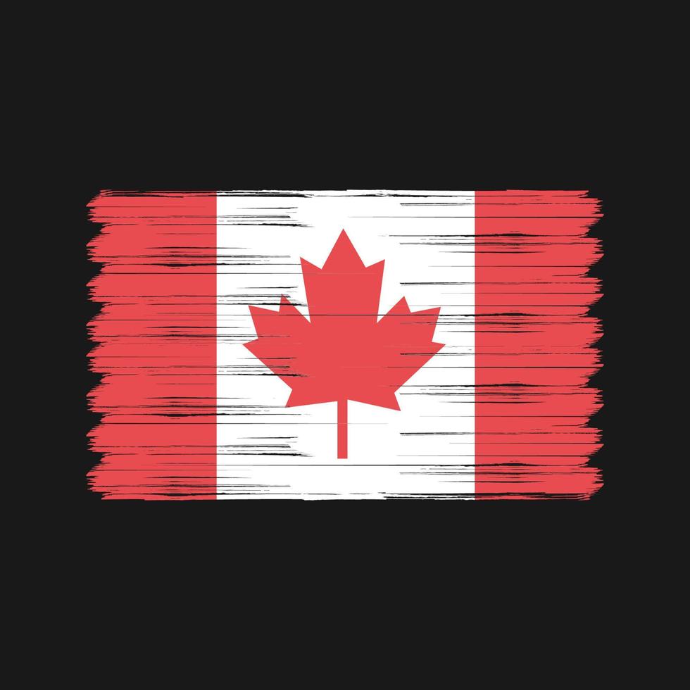 cepillo de la bandera de canadá. bandera nacional vector