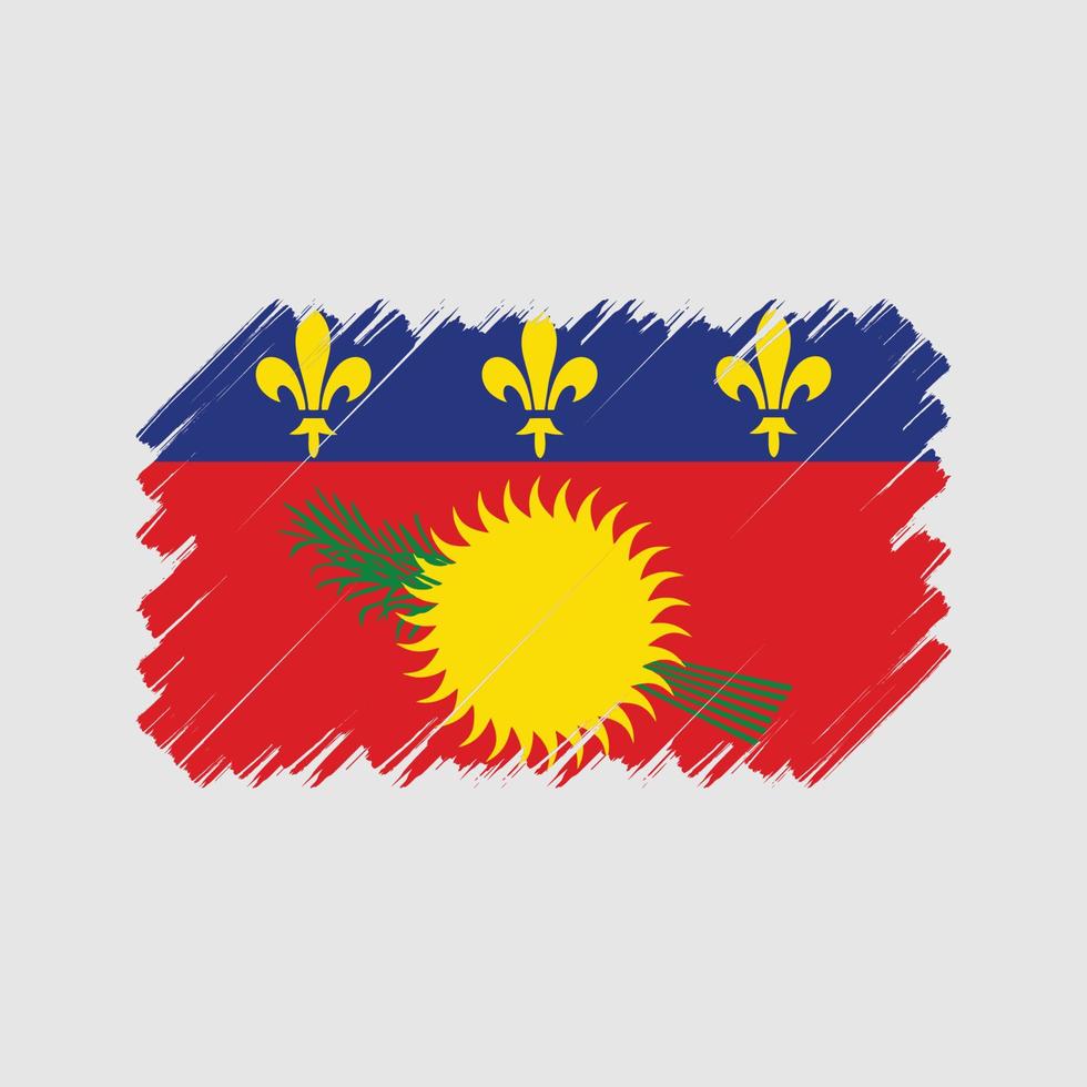 Guadeloupe Flag Brush. National Flag vector