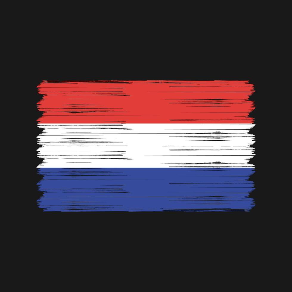 Netherlands Flag Brush. National Flag vector