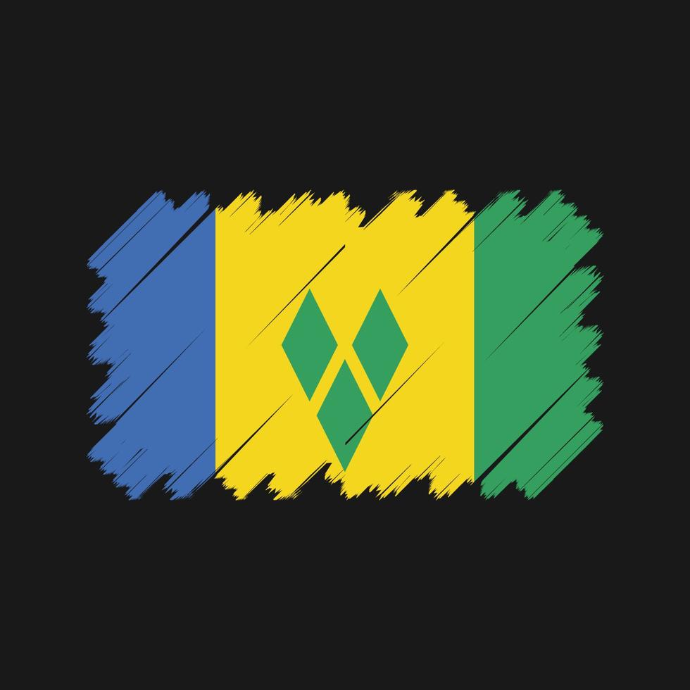 Saint Vincent and the Grenadines Flag Vector. National Flag vector
